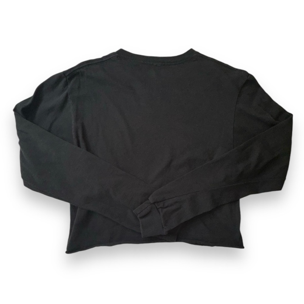 Black Cropped Long-Sleeve Top with “ROGUE” Graphic · Size S - Picture 6 of 6